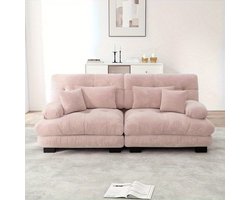 Relaxbank – Bank – Sofa Bed – Hoekbank – Loveseat – Modern Roze – Handmatig Verstelbaar – Ruimtebesparend Design