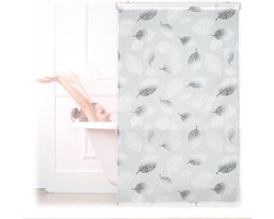 relaxdays-douchegordijn-transparant-doucherolgordijn-240-cm-rolgordijn-douche-wit-100x240cm