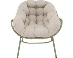 Relaxfauteuil Cozy Aluminium Beige - Luxe Tuinstoel met Kussens - 97.00x101.00x93.00cm