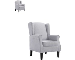 Relaxfauteuil - Fauteuil - Relaxstoel - Stoel - Met armleuning - Voor één Persoon - Zeer comfortabel - Lichtgrijs