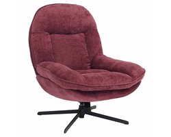Relaxfauteuil MCW-P32, televisiefauteuil Nosag-vering Gestoffeerde fauteuil, draaibaar Metaal Stof/textiel Chenille (370 g/m²) ~ bes