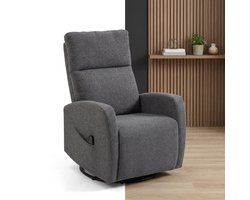 Relaxfauteuil - Relaxzetel - Massagestoel - Relaxstoel - Fauteuil - Stoel - Met armleuning - Voor één Persoon - Donkergrijs