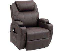 Relaxfauteuil - Relaxzetel - Relaxstoel - Fauteuil - Stoel - Met armleuning - Voor één Persoon - Koffiebruin