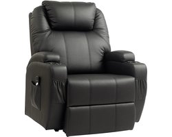 Relaxfauteuil - Relaxzetel - Relaxstoel - Fauteuil - Stoel - Met armleuning - Voor één Persoon - Zwart