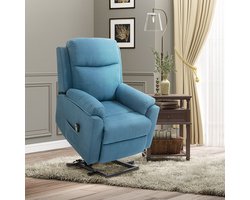 Relaxfauteuil - Seniorencomfort - Elektrisch verstelbaar - Blauw