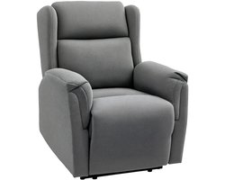 Relaxfauteuil - Zetel - Stof - 1 persoons - Met armleuning - Zeer comfortabel - Elektrisch - Donkergrijs