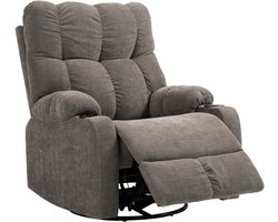 Relaxfauteuil - Zetel - Stof - 1 persoons - Met armleuning - Zeer comfortabel - Elektrisch - Lichtbruin