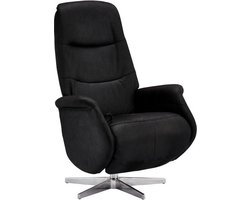 Relaxfauteuil Zwart - Metaal/Polyester - 90x79x114cm - Delta