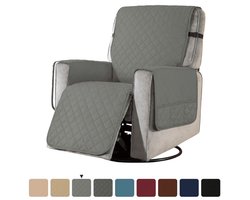 Relaxfauteuilhoes, dubbelzijdige relaxfauteuilhoes met zijvakken (groot, zwart)