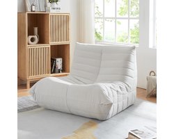 Relaxstoel Fauteuil - Comfortabele Stoel - Ontspannen Zitten - Ergonomisch Ontwerp - 75x90x100 cm - Beige