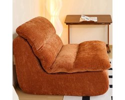 Relaxstoel – Fauteuil – Zitzak – Lounge Stoel – Slaapkamerstoel – Oranje Kurk – Kunsthout – Ergonomisch Ontwerp – Zonder Elektriciteit