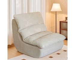 Relaxstoel – Fauteuil – Zitzak – Lounge Stoel – Slaapkamerstoel – Oranje Kurk – Kunsthout – Ergonomisch Ontwerp – Zonder Elektriciteit