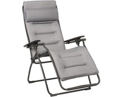 Relaxstoel Futura - Ligstoel Tuinstoel - Buiten Ontspannen - Verstelbare Rugleuning - 88 x 71 x 82 cm - Zilver