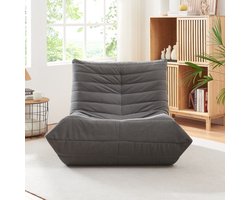 Relaxstoel Kodsø lounge fauteuil 75x90x100 cm grijs [en.casa]