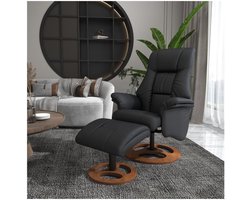 Relaxstoel – LuxeComfort - Elektrische ligfunctie - Kantelbaar - Zwart