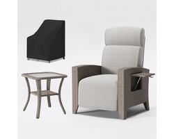 Relaxstoel met Ligfunctie - Verstelbare Tuinstoel voor Buiten, Weerbestendig en Comfortabel