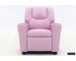 relaxstoel Renold - kinder relax- manueel verstelbaar- roze pu