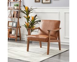 Relaxstoel retro loungestoel gestoffeerde stoel televisiestoel leesstoel enkele bank tot 136 kg belastbaar voor woonkamer/receptiekamer/thuisbioscoop/slaapkamer