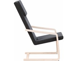 Relaxstoel stof zwart