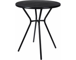 Relaxwonen - Bijzettafel - Tafel - Tuin tafel - Zwart - Rond - Binnen & Buiten