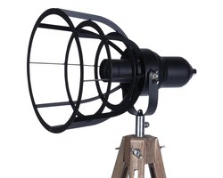 Relaxwonen - Industriële lamp - Metaal & hout -  tafellamp