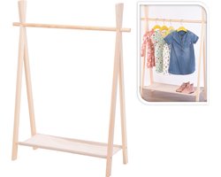 Relaxwonen - kledingrek voor kinderen - Uniek - stevige kwaliteit - inclusief schoenenplank - Kinderkledingrek