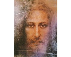 Religieuze Muurdecoratie - Christus Afbeelding - Woonkamer Decoratie - Gedrukt op Canvas - 63 x 48 cm - Multi