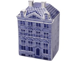 Rembrandt - huisje - hoogte 14 cm - Delfts blauw - keramiek - grachtenpand huisjes - Hollandse cadeautjes - Hollandse souvenirs