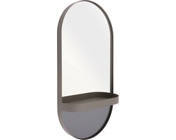 Remember Wallmirror oval with tray - Taupe