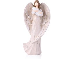 Remembrance Angel Figurine - 8,7 inch moeder en baby engel sculptuur voor miskraam, doop of verlies van kinderen - Sympathie cadeau voor vrouwen, peettante of nieuwe moeders - herdenkingsplaat of