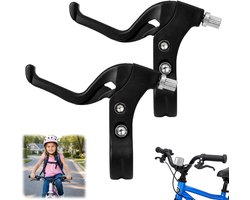Remhendels voor kinderfiets - Robuuste fietsremhendels, eenvoudig te monteren, geschikt voor stuurdiameter 2-2,3 cm, zwart, veilig fietsen, kinderaccessoires, duurzame kwaliteit