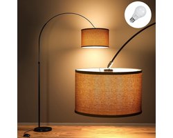 REN® Booglamp - Booglampen Staand Vloerlampen Woonkamer - Zwart - 70cm x 29cm x 165cm