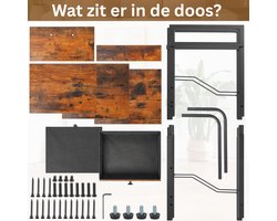 REN® LP Opbergsysteem - Lp kast - Platenspeler Kast - Platenspeler Meubel - Vinyl Kast - Zwart - 30cm x 40cm x 75cm; 7kg