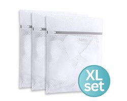 RENALUX - Waszakjes met Rits - Waszakken voor Wasgoed - Waszak - Laundry Bag - Waszakje Lingerie - Waszakjes Groot - Waszak Groot - Wasnet - Wasnetten - Waszakken met Rits - 3 Stuks - 30 x 40 cm