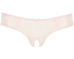 Rene Rofe - René Rofé Roze kanten openkruis-slipje  - S/M