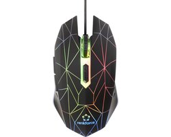Renkforce RF-GM-120 Gaming-muis USB Optisch Zwart 6 null Verlicht Rechtshandigen