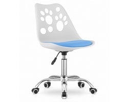RENO draaistoel - wit en blauw