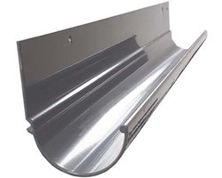 Renoplast® R50 aluminium dakgoten | 200cm Grijze halfronde | Regengoot Dakafvoer Profielen van plaatstaal | Tuinhuisje Carport Terras Balkon plug-in kanaal
