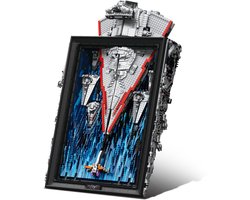 Reobrix 99007 Millennium Star Wall art bouwset | Space wars constructie modelbouw | Educatief ruimte militair & leger speelgoed bouwpakketten voor kinderen & volwassenen | DIY Wanddecoratie schilderij geschikt voor Lego | Bouwdoos met 5964 bouwstenen