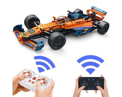 Reobrix Technic Formule 1 rc auto oranje | City speed champions radiografisch bestuurbare modelbouw | Creator classic motor autos's bouwpakket | Compatibel met lego mould king sluban of mega | Technische speelgoed ideas expert volwassenen | 928 bloks