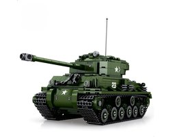 Reobrix - WW2 Icons Sherman Army Tank | City leger modelbouw bouwpakketten | Classic creator autos’s | Compatibel met lego mould king sluban of mega bloks | Technische ideas speelgoed voor kinderen & volwassenen | 836 bouwstenen vaderdag cadeau