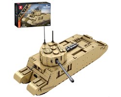 Reobrix - WW2 Icons TOG II Army Tank | City leger modelbouw bouwpakketten | Classic creator autos’s | Compatibel met lego mould king sluban of mega bloks | Technische ideas speelgoed voor kinderen & volwassenen | 1427 bouwstenen vaderdag cadeau