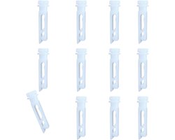 Reparatieset Verticale Jaloezieën - Onderdelen Gordijnen - Jaloezieën Herstellen - Zonder Boren - 12 Stuks - Wit