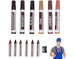 Reparatieset voor meubels - pennen voor houtreparatie - krassen, deuren, vlekken, hardhouten vloeren, tafel - 13 stuks