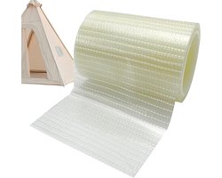 Reparatietape voor tenten - Waterdichte reparatietape voor textiel - Waterdicht en scheurvast - Geschikt voor het repareren van luifels, bootkappen, daken, leer, canvas, parasols, enz. - 8 cm x 10 m