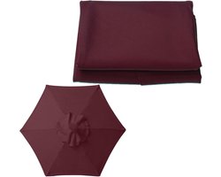 Replacement Cloth for Floating Parasol 6 Ribs/8 Ribs Umbrella Umbrella Replacement Canopy Cover Outdoor Market Table Umbrella Canopy Waterproof Garden Umbrella Covers Umbrella Replacement Fabric (Color : Burgundy, Siz