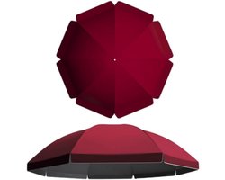 Replacement Cloth Parasol Outdoor, 180/200/220/260/300cm, Replacement Cover Round Parasol, Replacement Fabric Beach Parasol 8/10 Rib, Canopy For Garden, Terrace, Patio, Swimming Pool(Burgundy