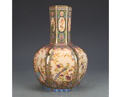 Replica antieke porseleinen woonkamer ornamenten/Jingdezhen keramische vazen/Emaille porselein/Familie rose porselein/creatieve woninginrichting/decoratie/vakantiecadeaus 23*15*15CM