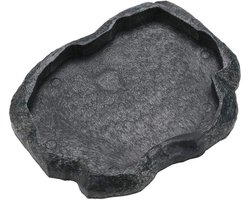 Reptile Food Water Dish - Duurzaam Reptiel - Steen Vissen Voeder Kom - Schildpad Hagedis - Resin Water Kom - Terrarium Voedsel Kom (M-Groen)