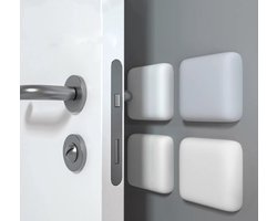 Repus - Siliconen Deurstopper - Deurbeschermer - Muurbescherming - Deurklink - Stoot rubber - Zelfklevend - Set van 2 - Wit
